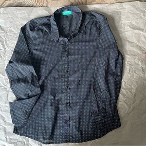 Benetton Button-Down with Colorful Playing Card Pattern